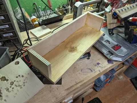 Wooden box used for a windchest