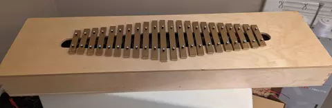 Small metallophone in a home made box