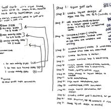 Project plan for a big organ drafted on a whiteboard